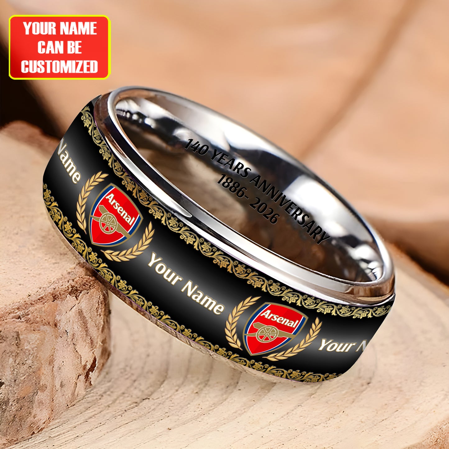 Personalized Arsenal 140 Years Anniversary Custom Alloy Ring