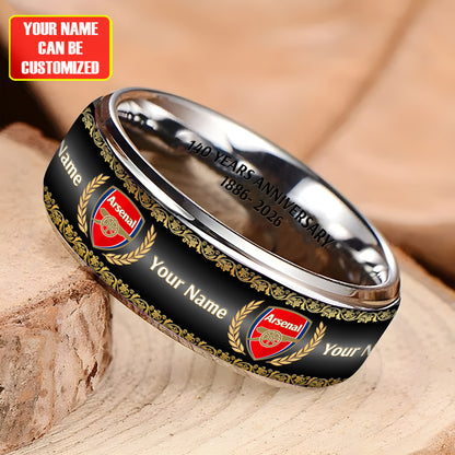 Personalized Arsenal 140 Years Anniversary Custom Alloy Ring