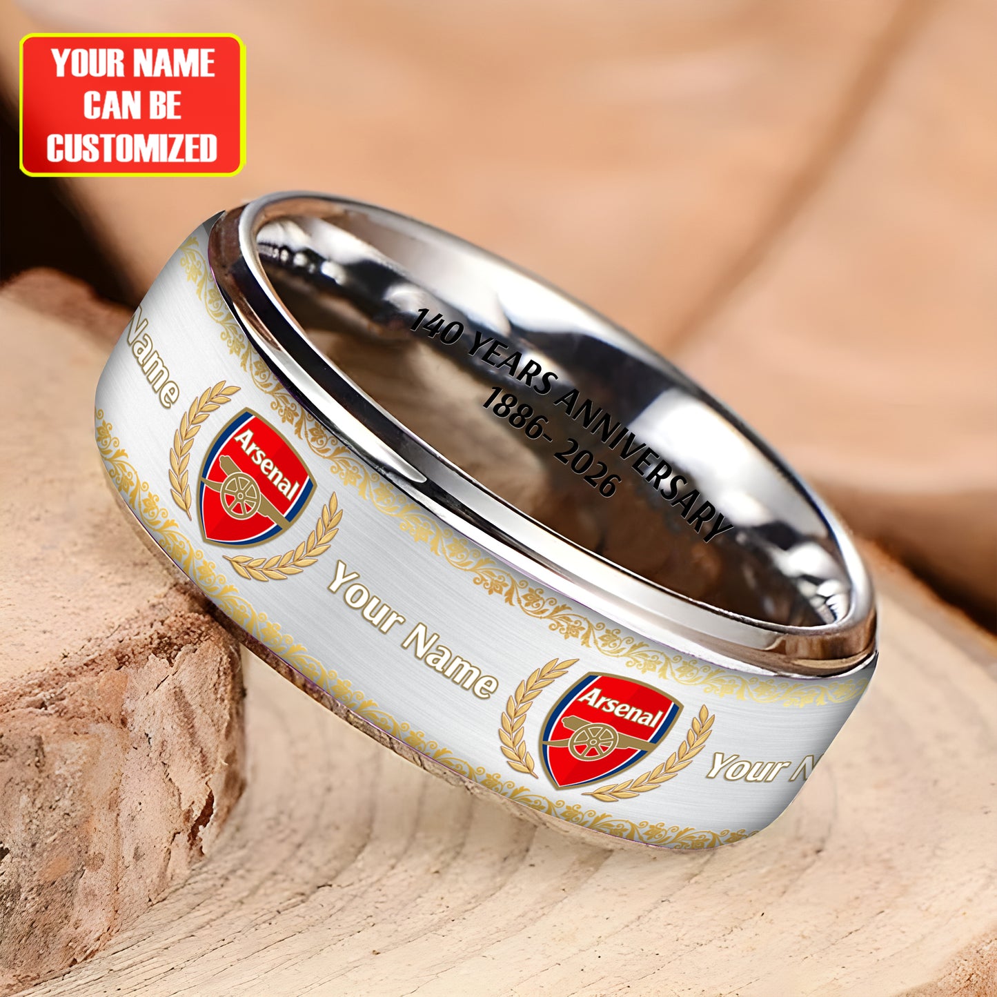 Personalized Arsenal 140 Years Anniversary Custom Alloy Ring