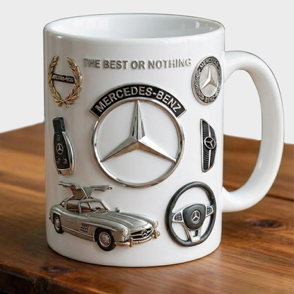 Merc AMG Accent Mug , Cream Mug Gifts , Holiday Gifts