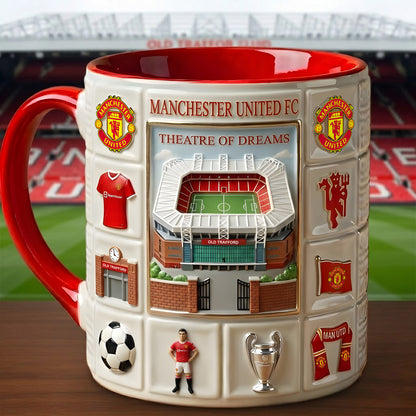 Personalized MU FC Stadium Accent Mug , Cream Mug Gifts , Holiday Gifts