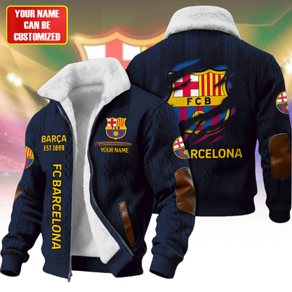 Personalized Barca Vintage Est.1899 Fleece Jacket