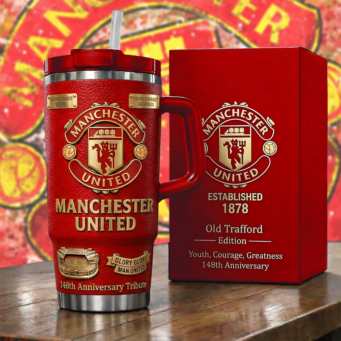 MU FC 148th Anniversary Tribute Insulated Tumbler 30oz 40oz (1878-2026)