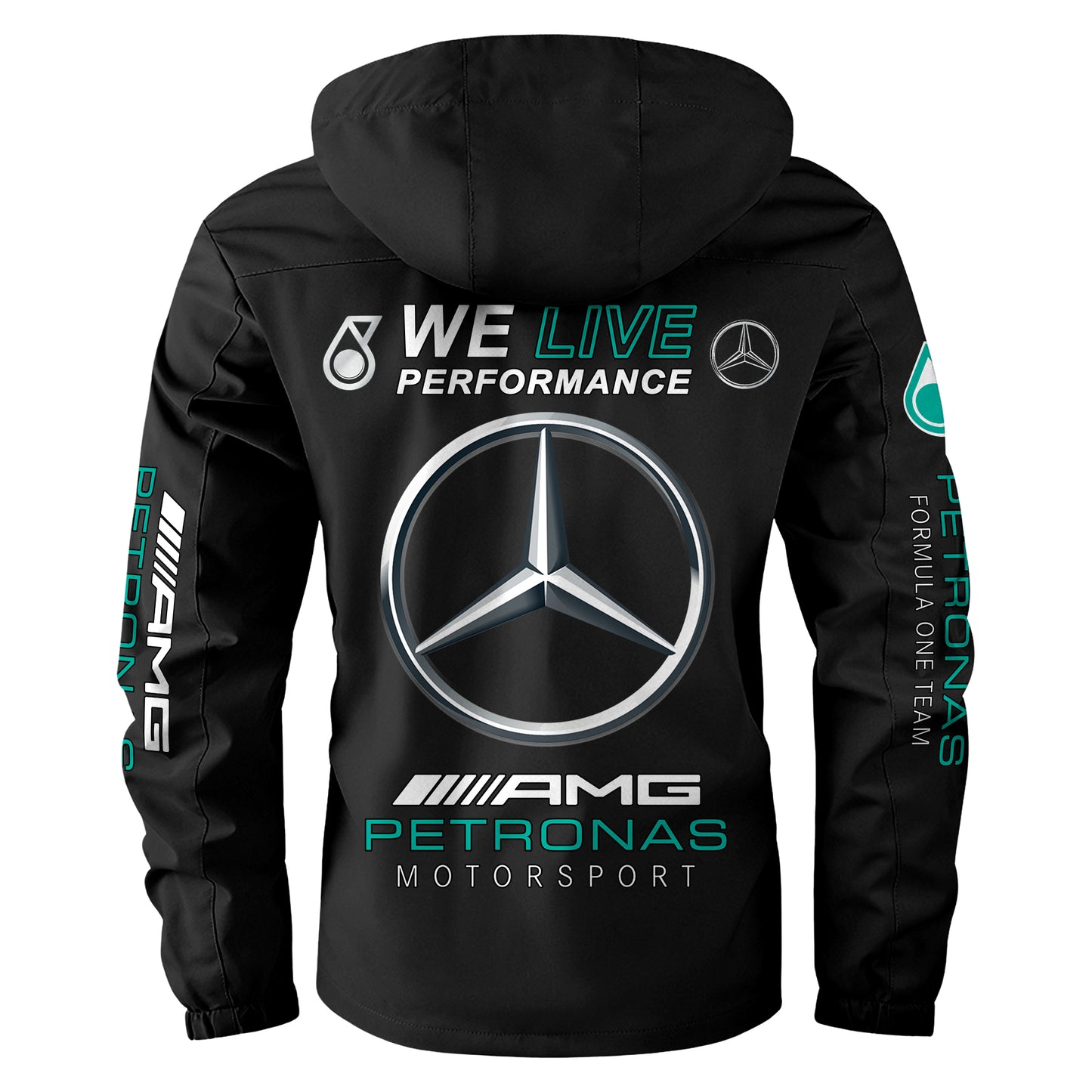 Personalized Merc AMG Petronas Motorsport Windbreaker Hooded Jacket
