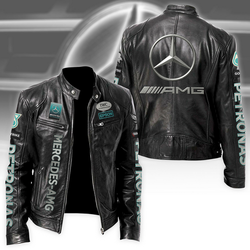 Merc AMG Petronas Collar Leather Jacket