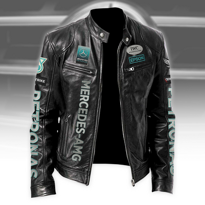 Merc AMG Petronas Collar Leather Jacket