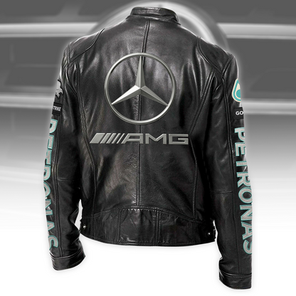 Merc AMG Petronas Collar Leather Jacket