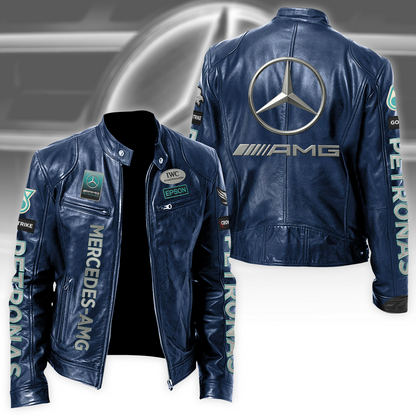 Merc AMG Petronas Collar Leather Jacket