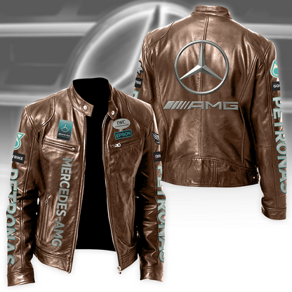 Merc AMG Petronas Collar Leather Jacket