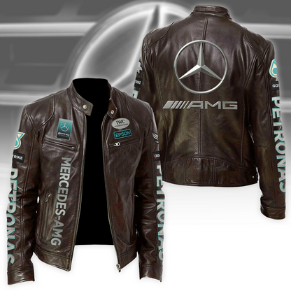 Merc AMG Petronas Collar Leather Jacket