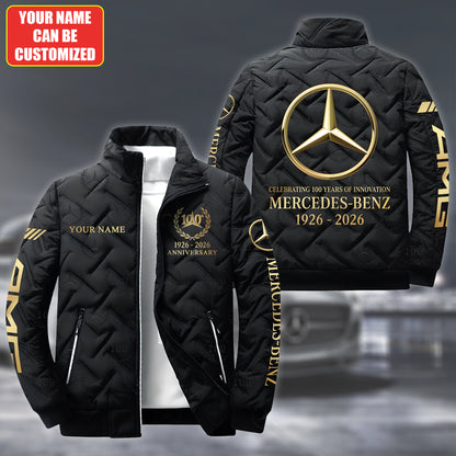 Personalized Merc 100th Anniversary Luxury Puffer Jacket