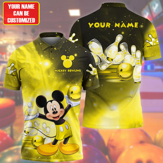 Personalized Name Yellow Mk Bowling All Over Printed Unisex Shirt Q020501