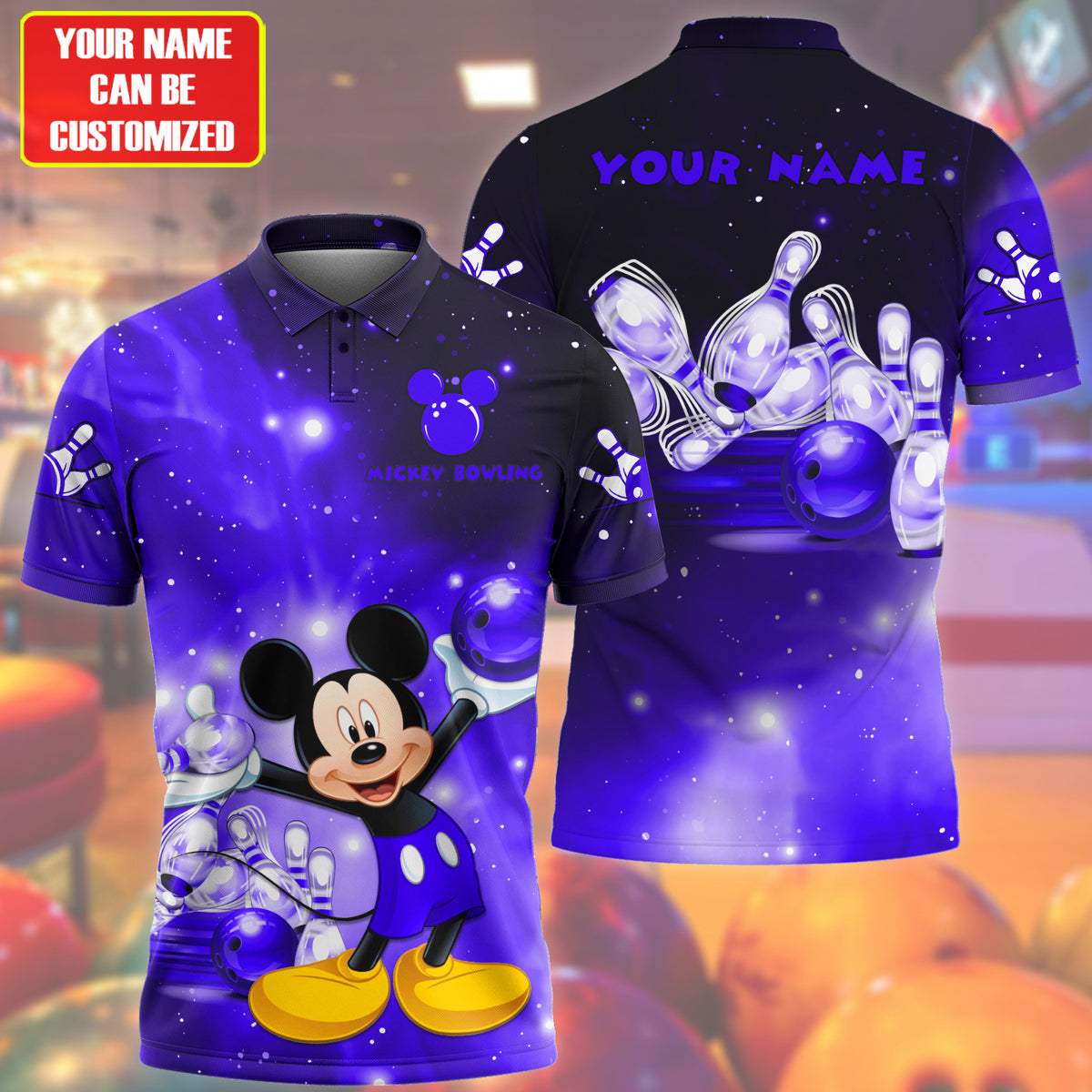 Personalized Name Blue Mk Bowling All Over Printed Unisex Shirt Q020501