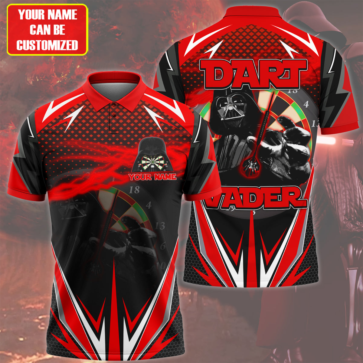 Dart Vader Q2 Funny Personalized Name 3D Shirt For Darts Player Q020604