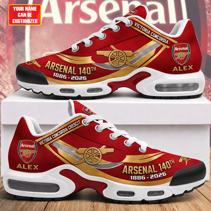 Personalized Arsenal FC 140TH Anniversary Sport Air Cushion Sneaker (1886-2026)