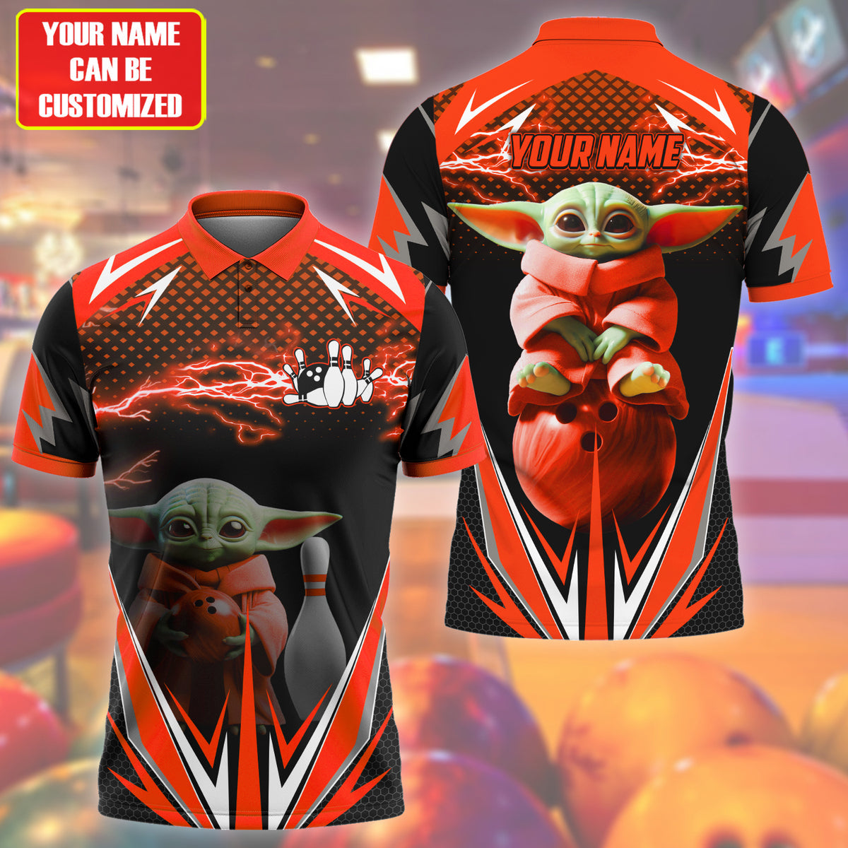 Personalized Name Red Yd Bowling All Over Printed Unisex Shirt Q020705