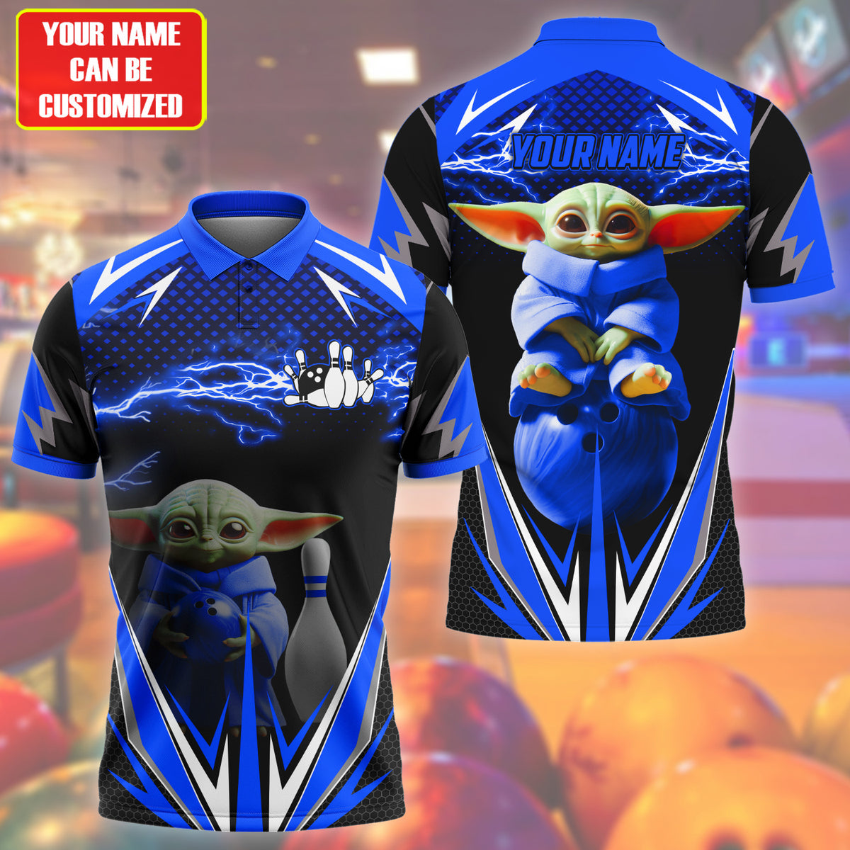 Personalized Name Blue Yd Bowling All Over Printed Unisex Shirt Q020705