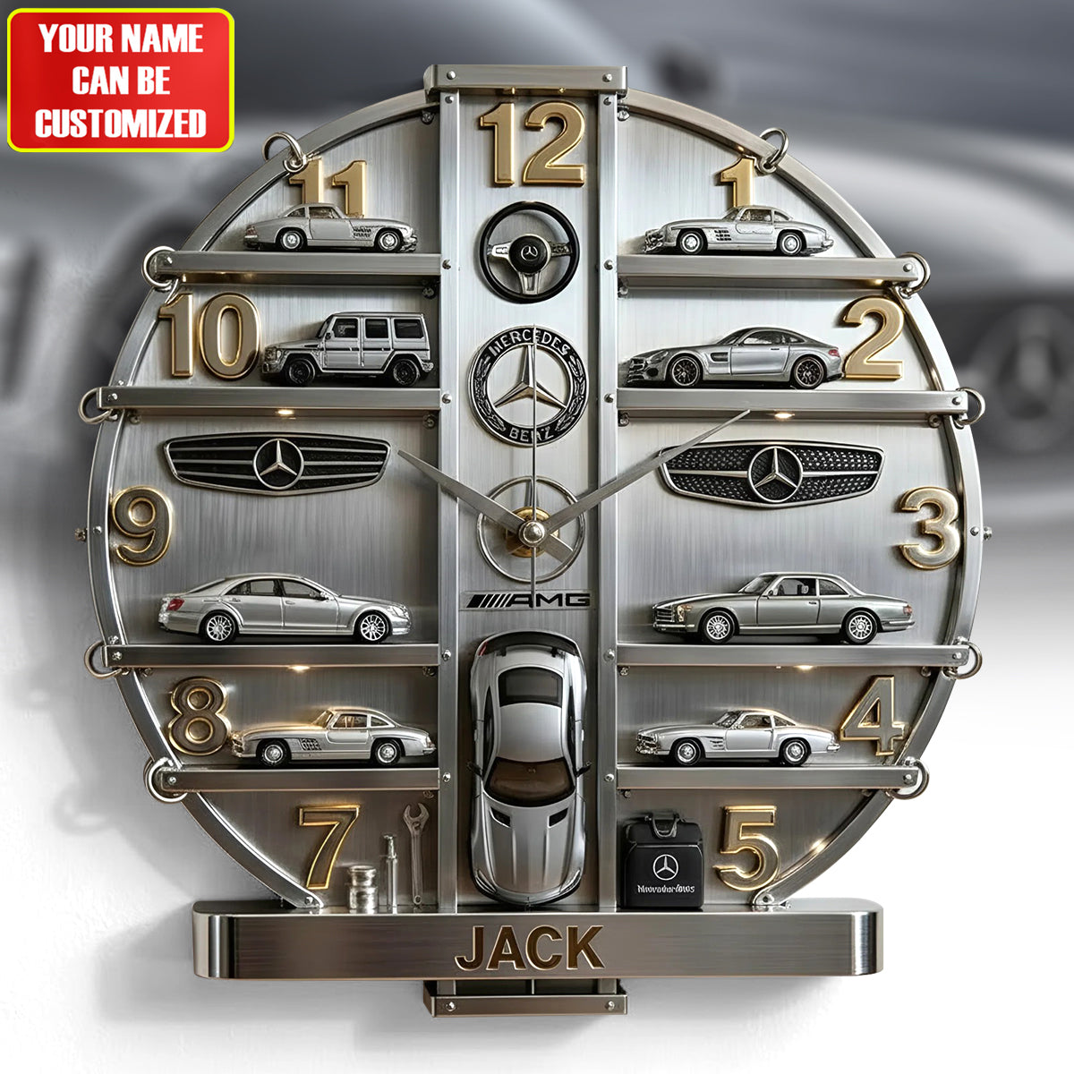 Merc Home Decorative 3D Visual Effect Acrylic Wall Clock