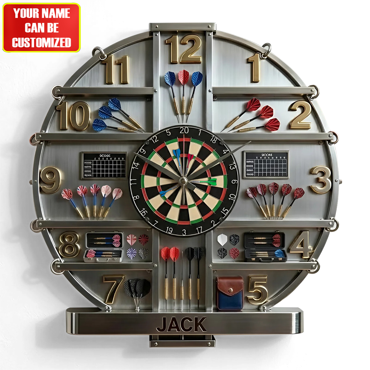 Darts Home Decorative 3D Visual Effect Acrylic Wall Clock