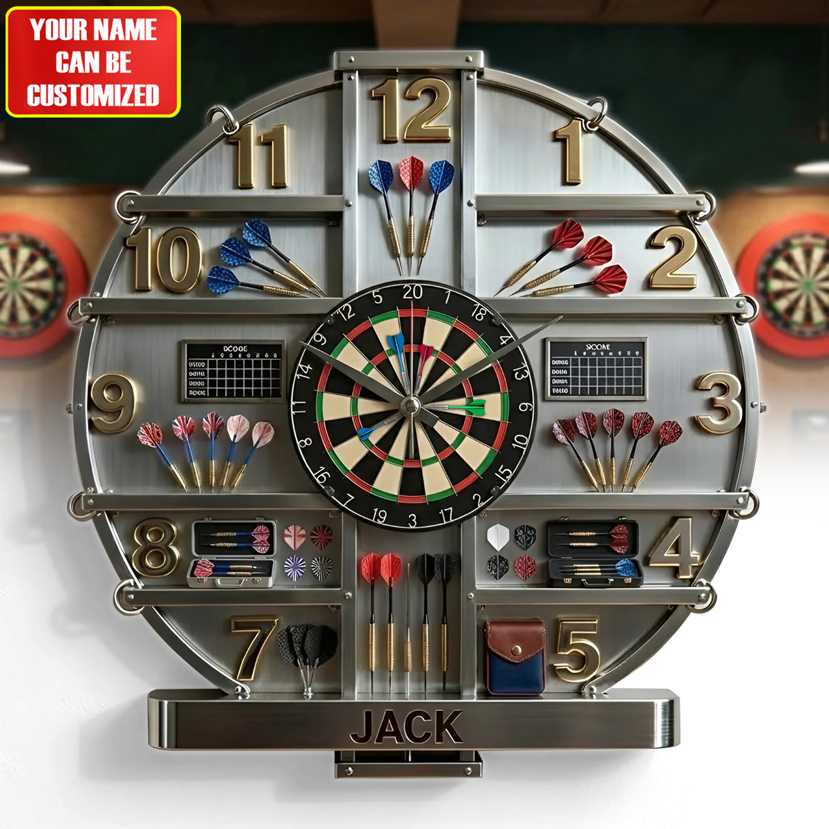 Darts Home Decorative 3D Visual Effect Acrylic Wall Clock