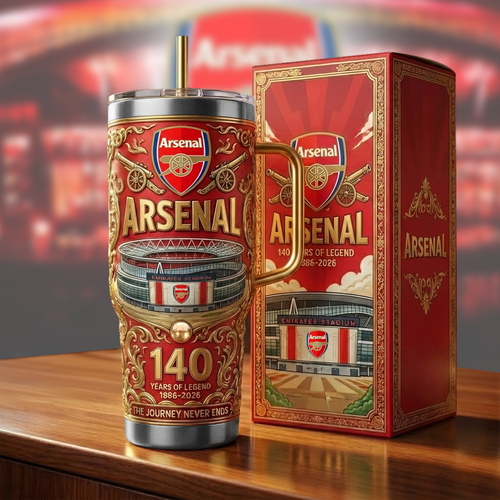 Arsenal 140 Years Of Legend Insulated Tumbler 30oz 40oz