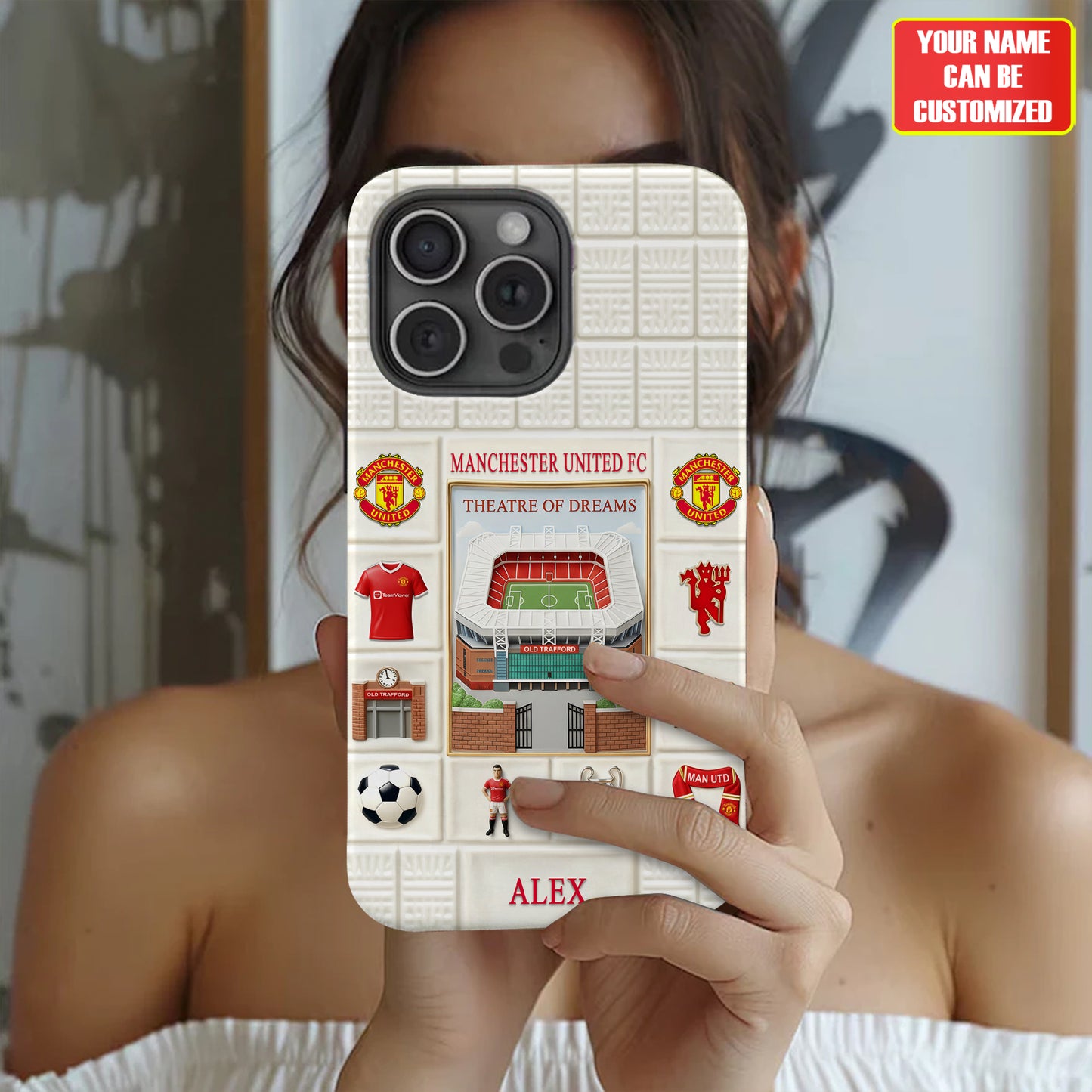 MU FC Stadium - Personalized MU Full Print Phone Case