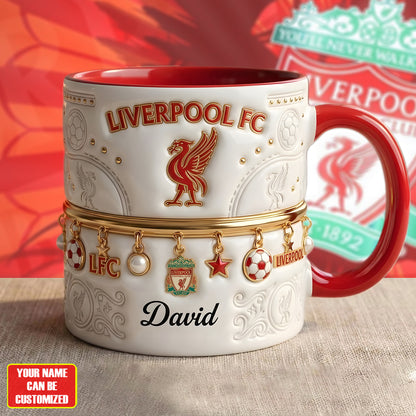 Personalized LFC Accent Mug , Cream Mug Gifts , Holiday Gifts