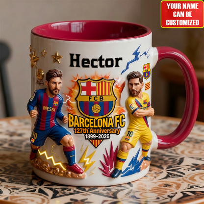 Barca 127th Anniversary Accent Mug , Cream Mug Gifts , Holiday Gifts