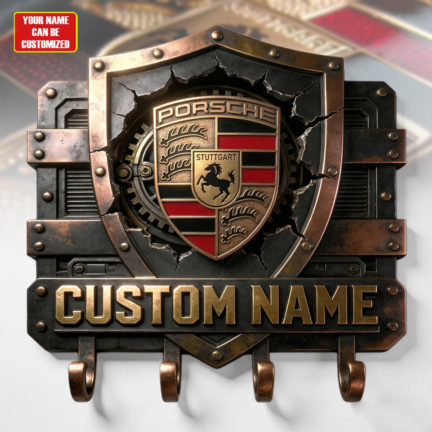 Personalized Pors Shield-themed Key Hanger