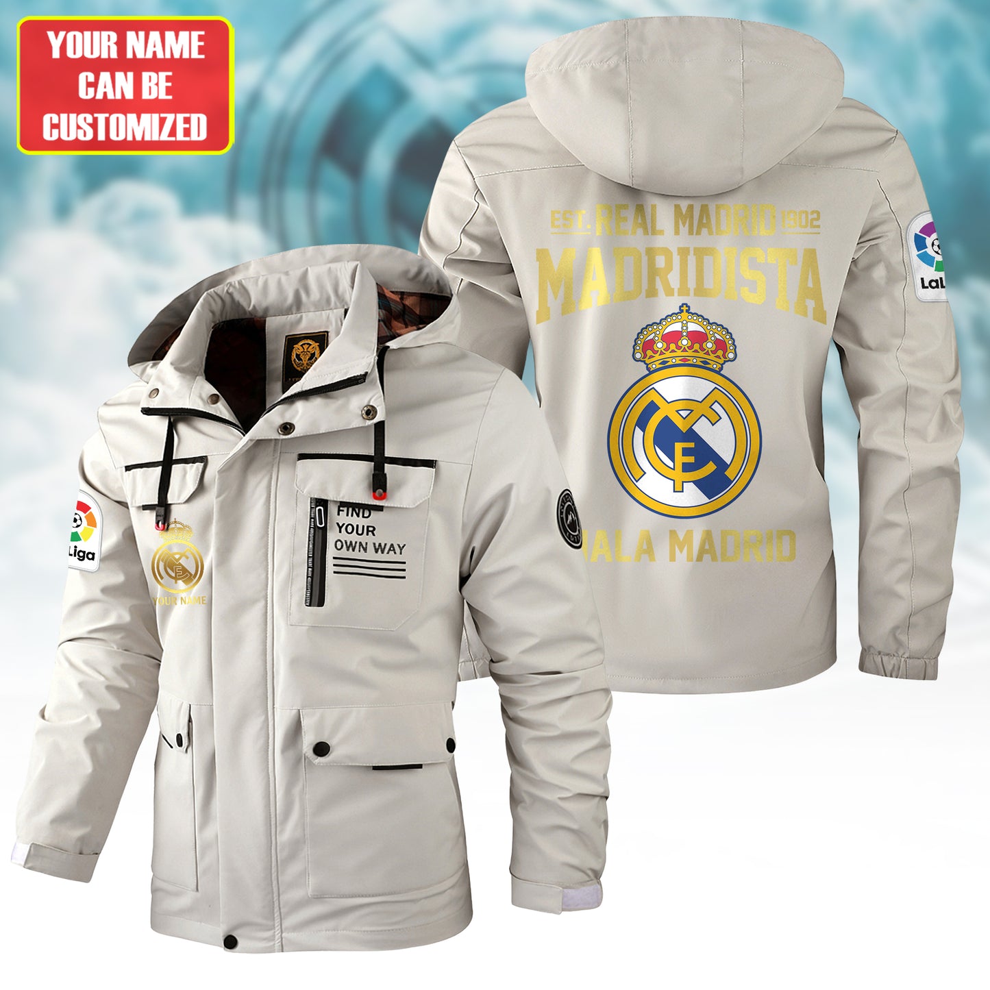 Personalized Real Est 1902 Sport Windbreaker Hooded Jacket