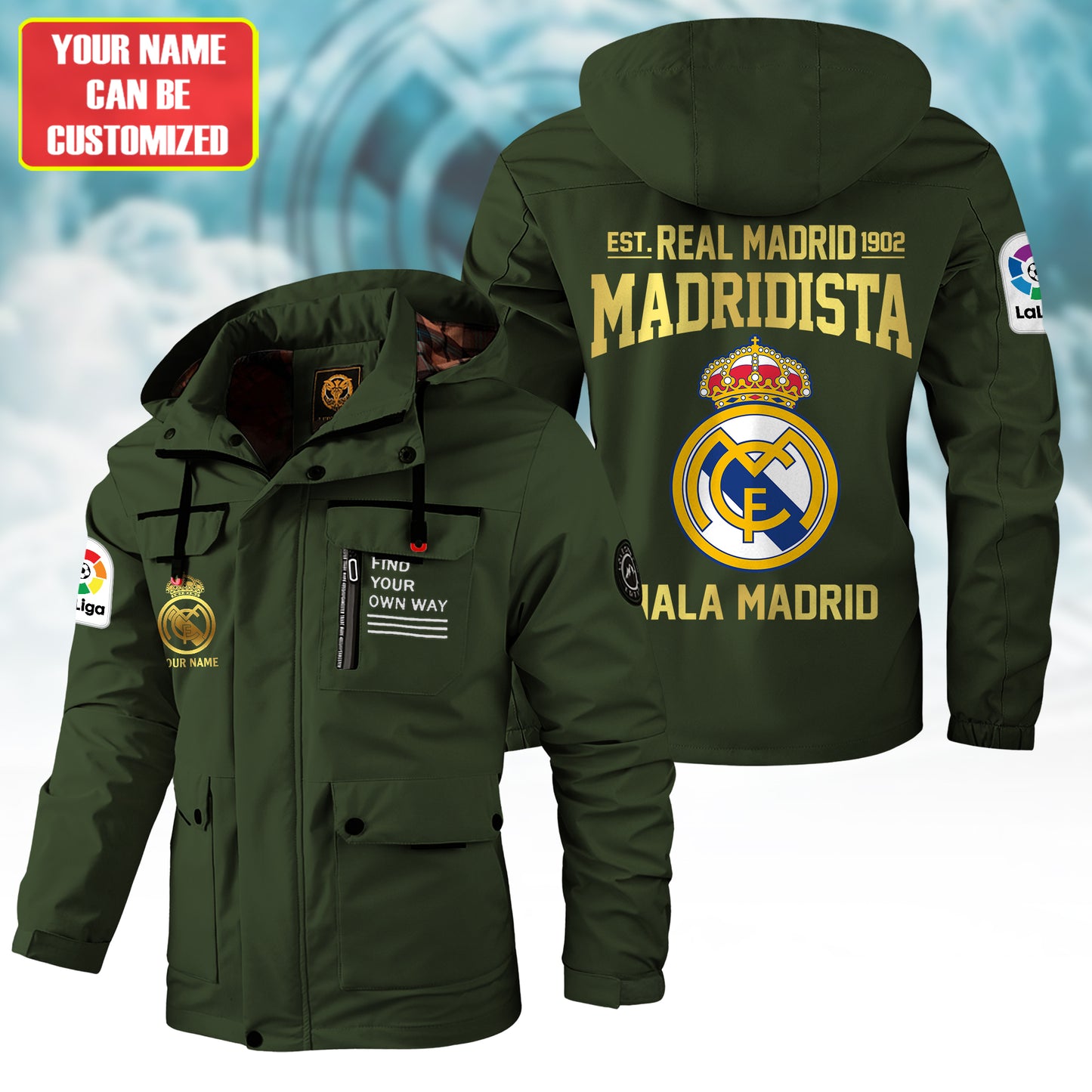 Personalized Real Est 1902 Sport Windbreaker Hooded Jacket
