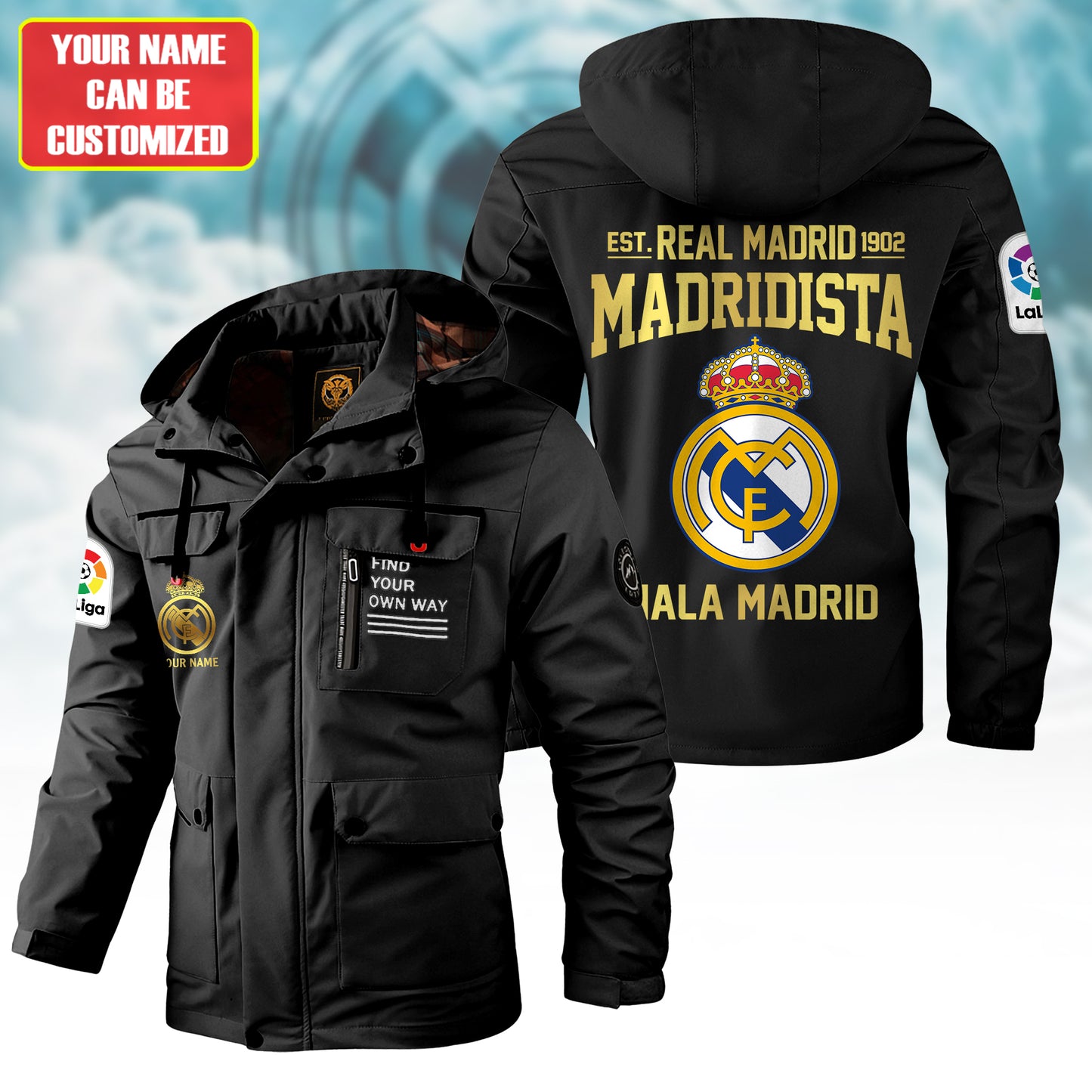 Personalized Real Est 1902 Sport Windbreaker Hooded Jacket