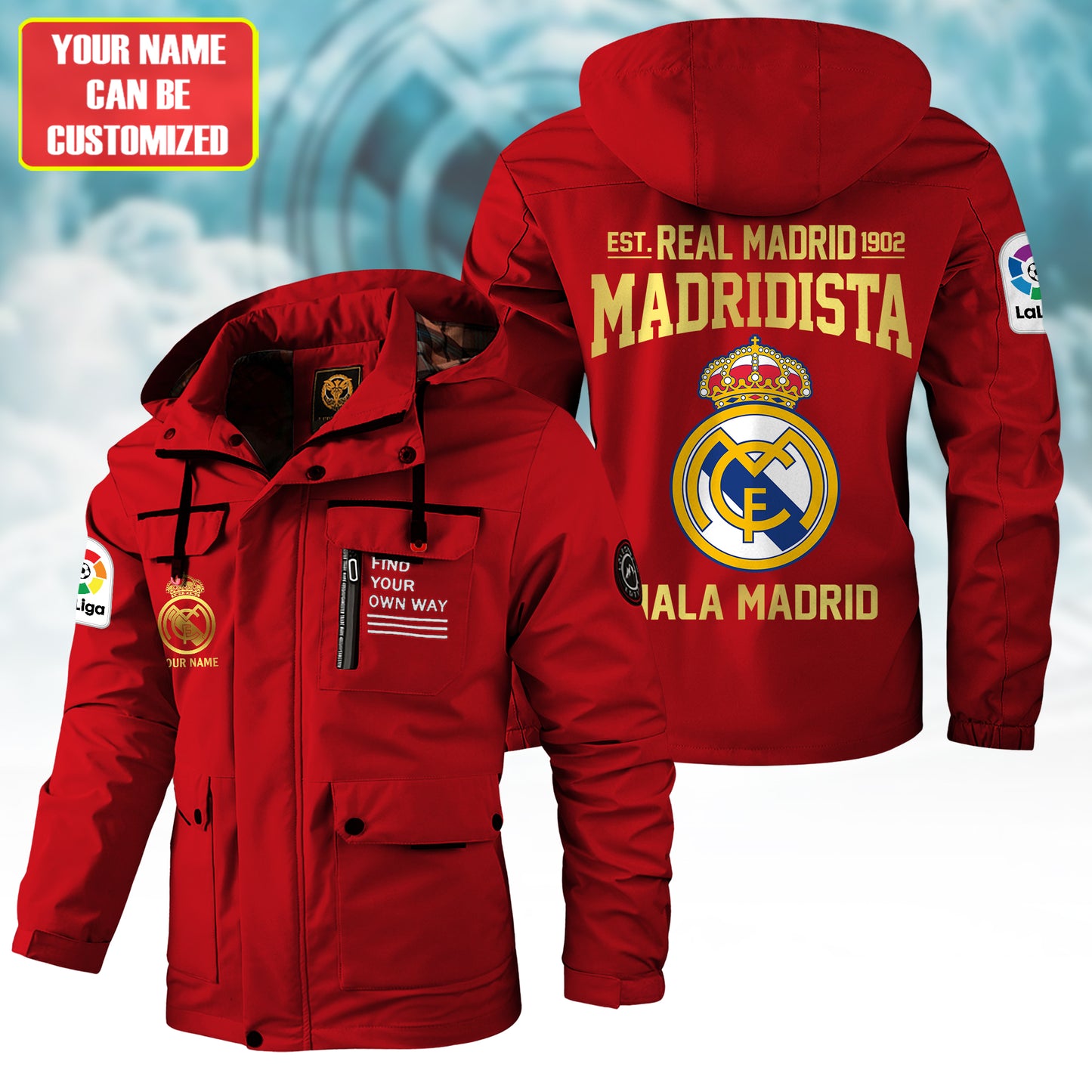 Personalized Real Est 1902 Sport Windbreaker Hooded Jacket