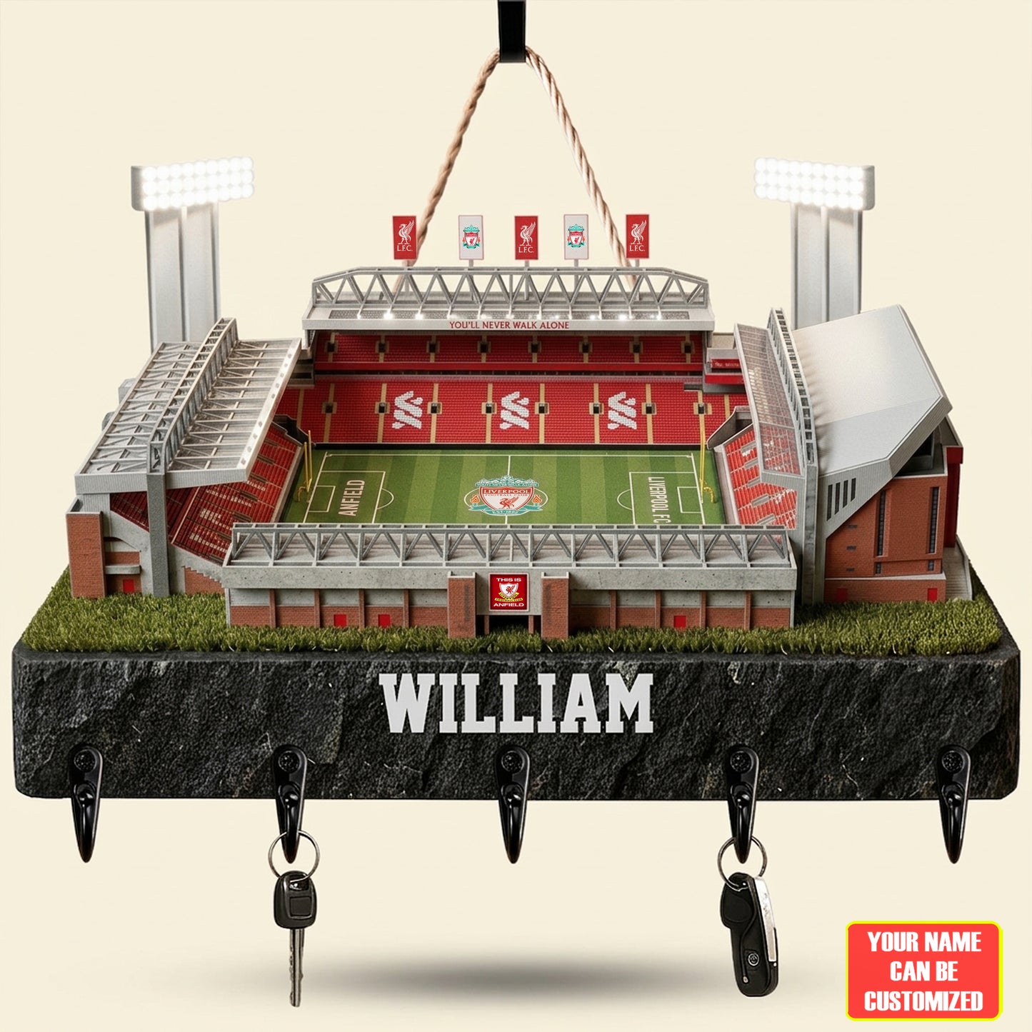 LVP FC Anfield Stadium Key Hanger - Personalized Gifts For LVP Fan