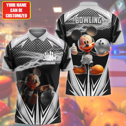 Personalized Name Mk Bowling Black Version All Over Printed Unisex Shirt Q030501