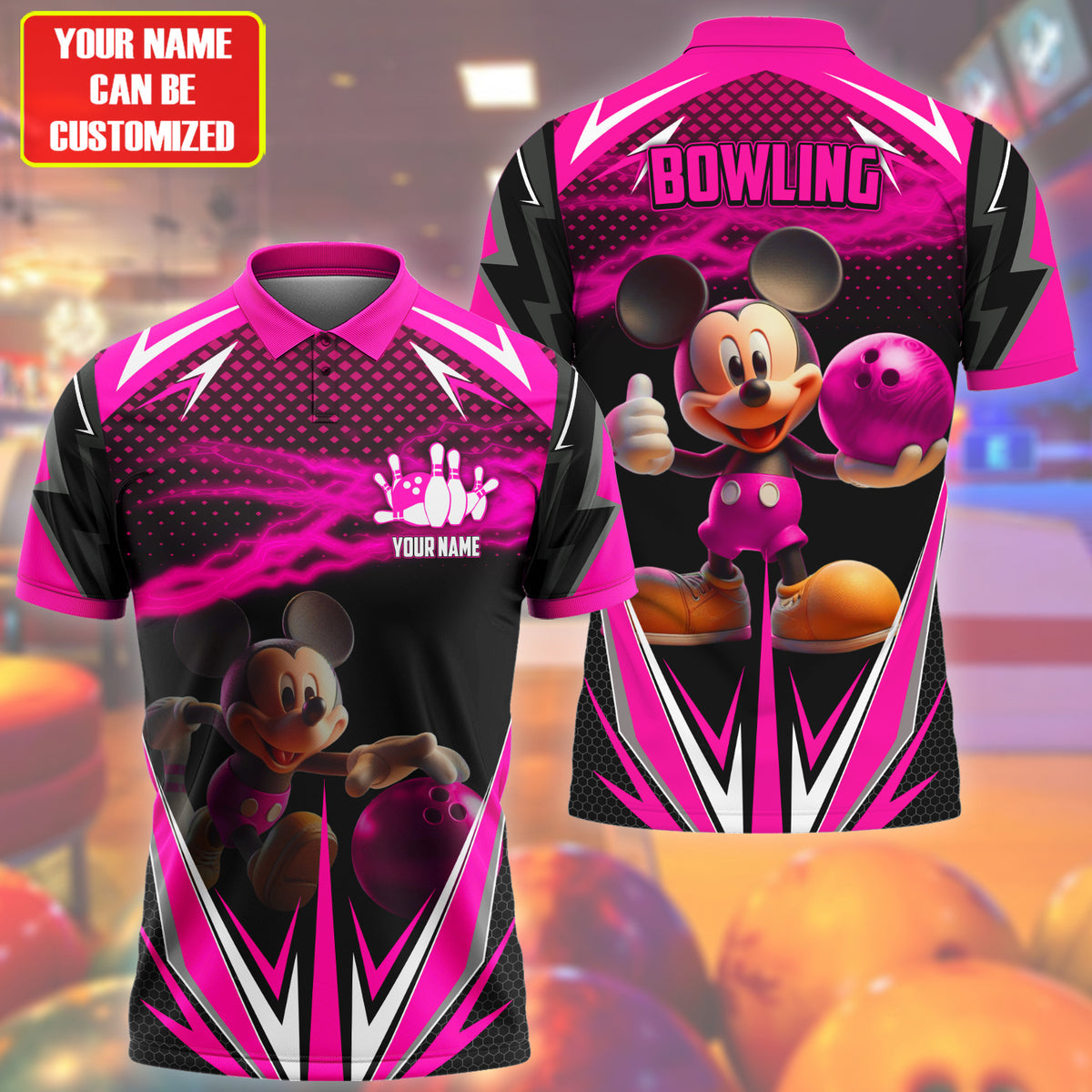 Personalized Name Mk Bowling Pink Version All Over Printed Unisex Shirt Q030501