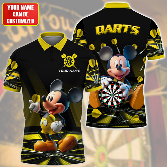 Personalized Name Mk Darts Q6 Yellow Version All Over Printed Unisex Shirt Q030601