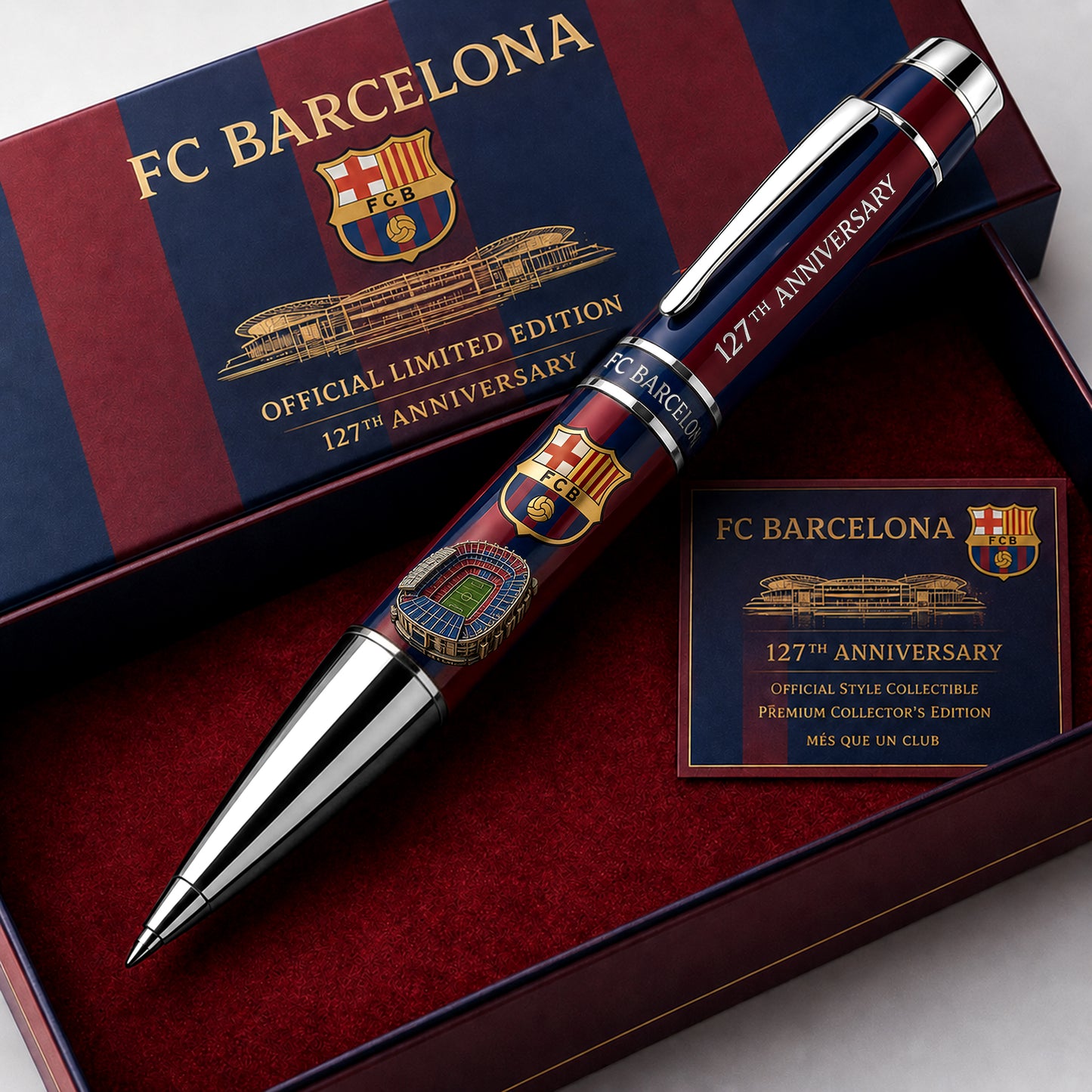 Personalized Barca FC 127 Years Anniversary Edition Ballpoint Pen V4 (1899-2026)