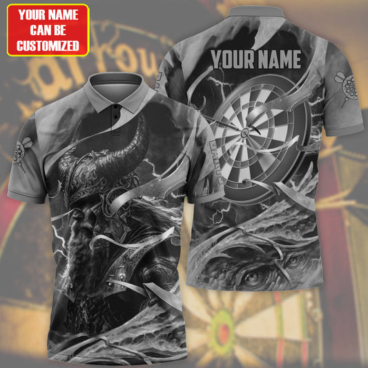 Personalized Name Black Vikings Darts All Over Printed Unisex Shirt Q030803