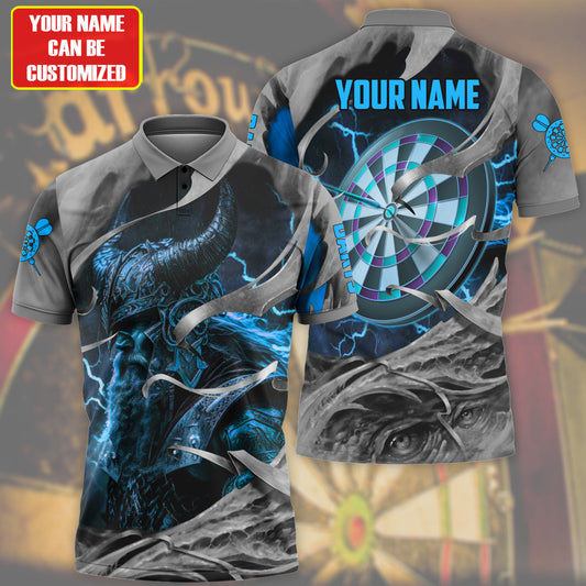 Personalized Name Teal Vikings Darts All Over Printed Unisex Shirt Q030803