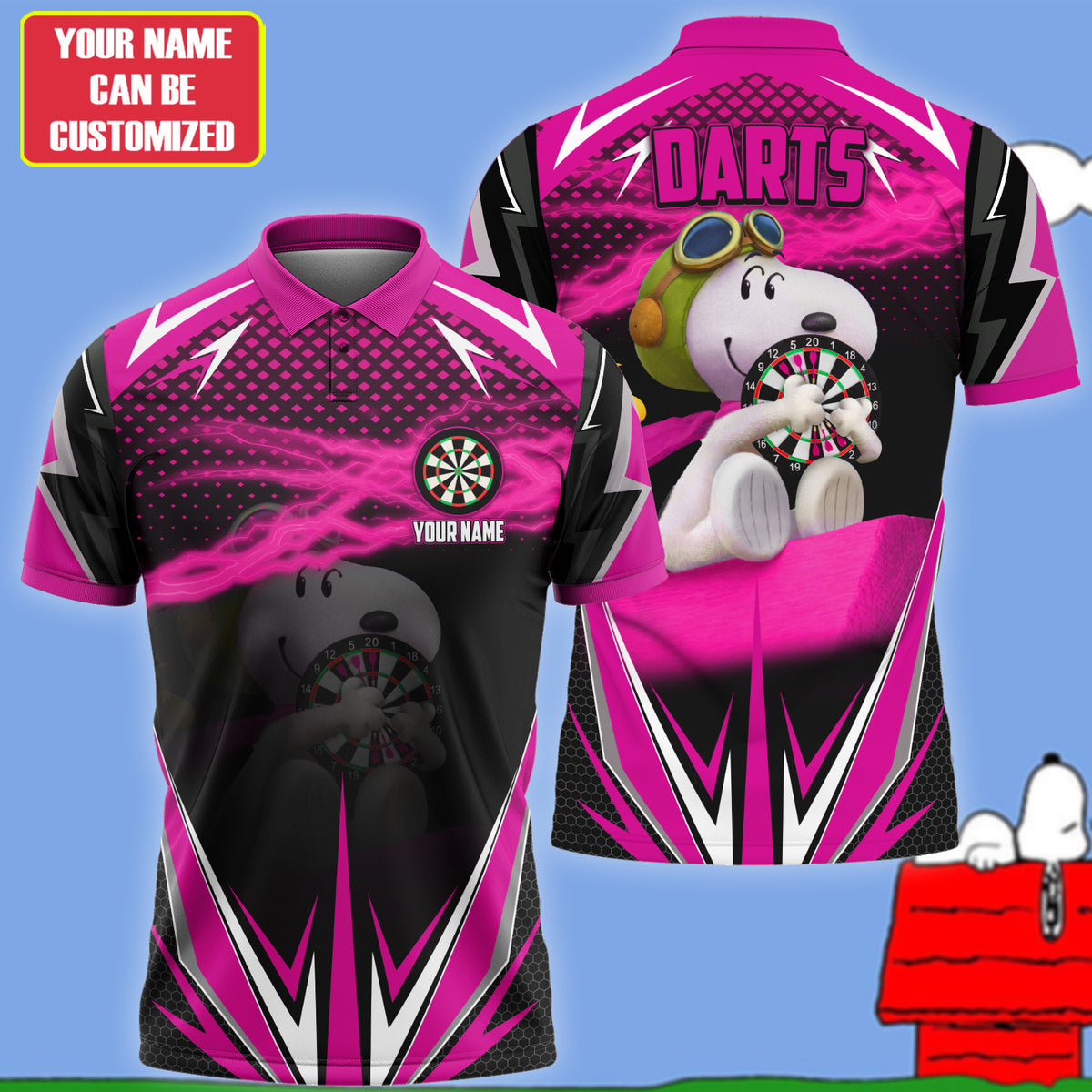 Personalized Name SnP Darts Pink Version All Over Printed Unisex Shirt Q030807