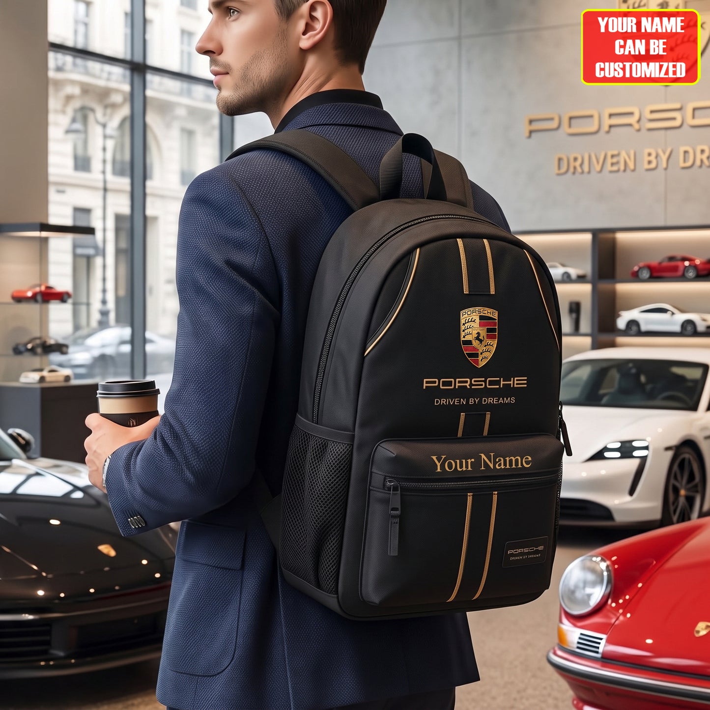 Personalized Pors Driven By Dreams 2026 Modern Backpack