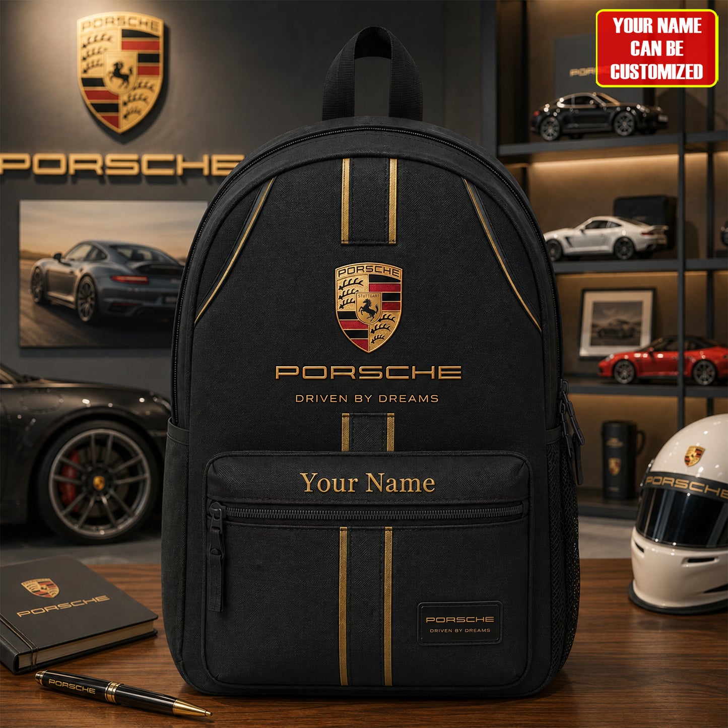 Personalized Pors Driven By Dreams 2026 Modern Backpack
