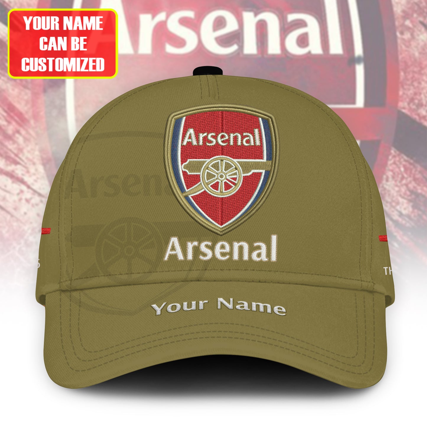 Personalized Arsenal Vintage Embroidery Classic Cap