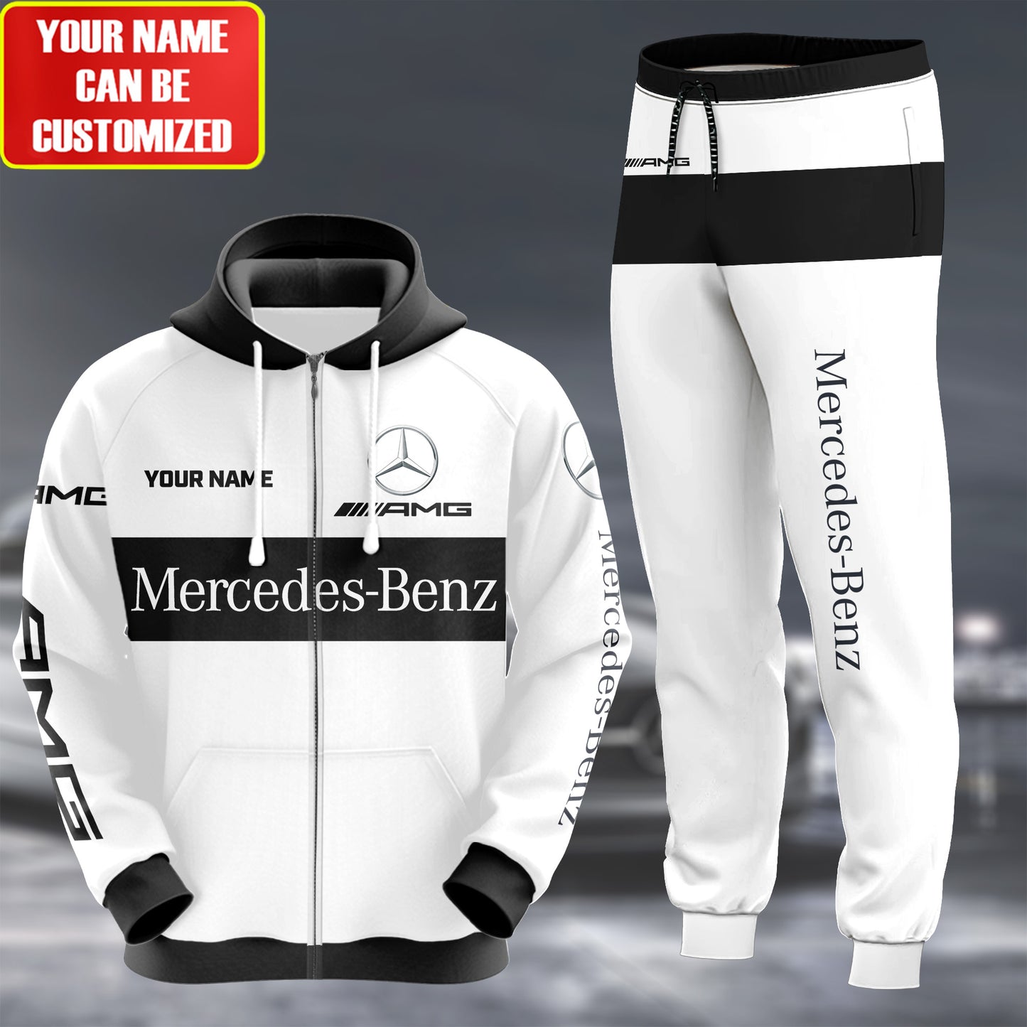 Personalized Merc AMG Sport 3D All over Printed Hoodie and Sweatpants set