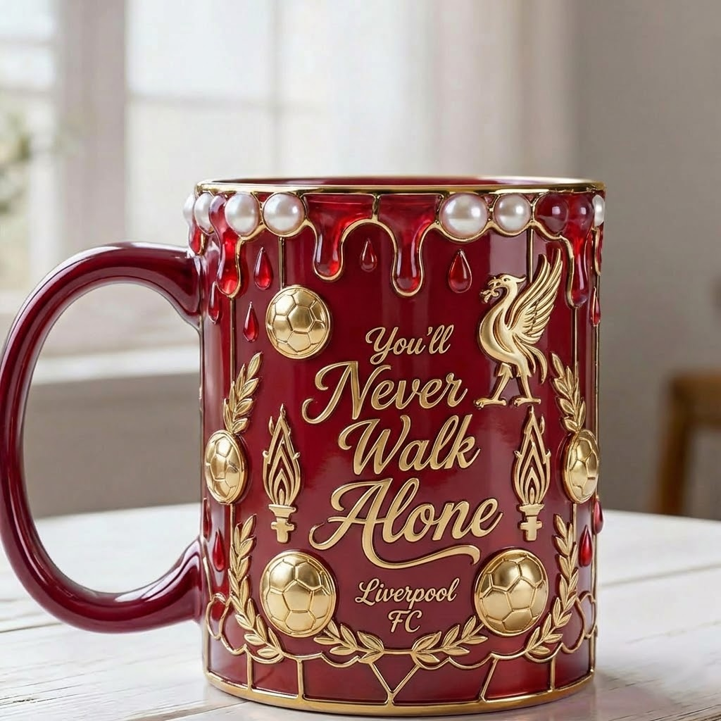 LVP FC YNWA Accent Mug , Cream Mug Gifts , Holiday Gifts