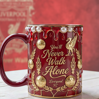LVP FC YNWA Accent Mug , Cream Mug Gifts , Holiday Gifts