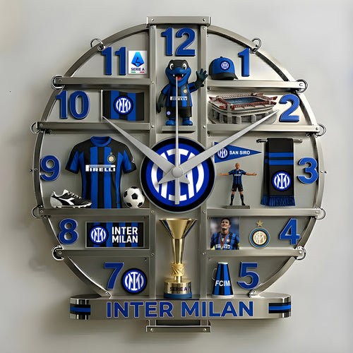 Inter Milan Home Decorative 3D Visual Effect Acrylic Wall Clock