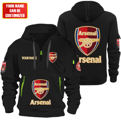 Personalized Arsenal FC Embroidery Zip-Hoodie Cotton Jacket