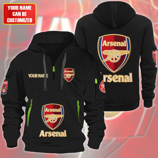 Personalized Arsenal FC Embroidery Zip-Hoodie Cotton Jacket